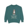 Bernese Mountain Dog Humor Sweatshirt, Blue Spruce, front view