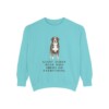 Bernese Mountain Dog Humor Sweatshirt, Chalky Mint, front view