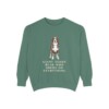 Bernese Mountain Dog Humor Sweatshirt, Light Green, front view