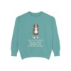 Bernese Mountain Dog Humor Sweatshirt, Seafoam, front view