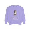 Bernese Mountain Dog Humor Sweatshirt, Violet, front view