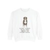 Bernese Mountain Dog Humor Sweatshirt, White, front view