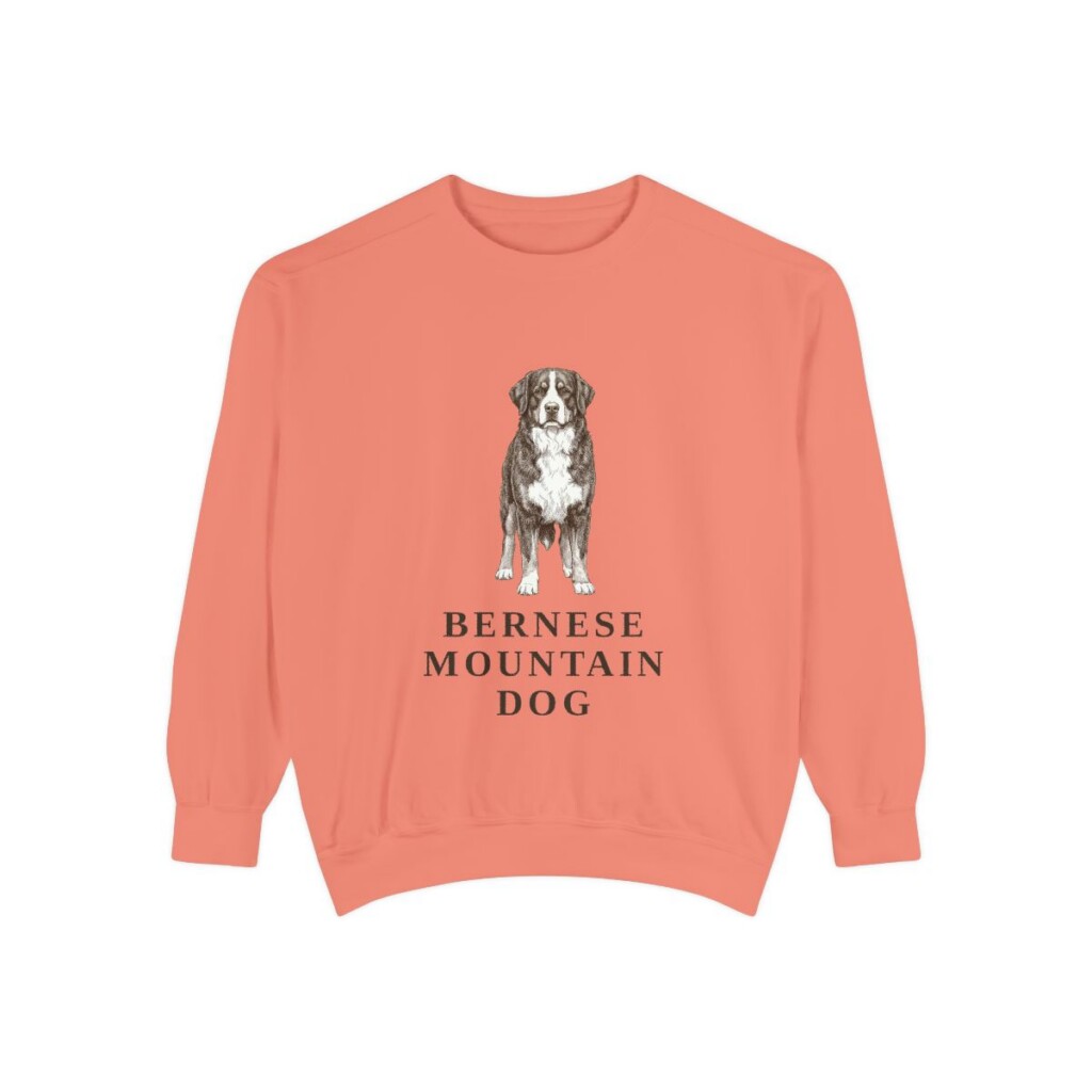 bernese-mountain-dog-sweatshirt-terracotta Bernese Mountain Dog Sweatshirt, Terracotta, front view