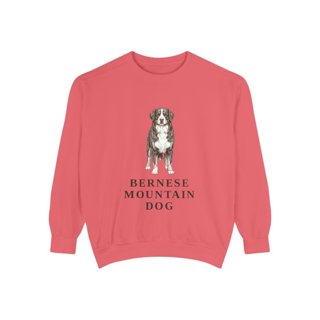 bernese-mountain-dog-sweatshirt-watermelon Bernese Mountain Dog Sweatshirt, Watermelon, front view