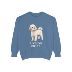 Bichon Frise Sweatshirt, Blue Jean, front view