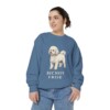 Bichon Frise Sweatshirt, Blue Jean, person 2 front