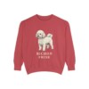 Bichon Frise Sweatshirt, Crimson, front view