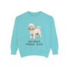 Bichon Frise Dad Sweatshirt, Chalky Mint, front view