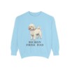 Bichon Frise Dad Sweatshirt, Chambray, front view