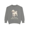 Bichon Frise Dad Sweatshirt, Grey, front view