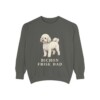 Bichon Frise Dad Sweatshirt, Pepper, front view