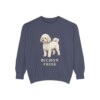 Bichon Frise Sweatshirt, Denim, front view