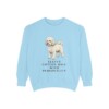 Bichon Frise Humor Sweatshirt, Chambray, front view