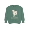 Bichon Frise Humor Sweatshirt, Light Green, front view