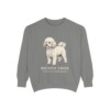 Bichon Frise Latin Sweatshirt, Grey, front view