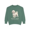 Bichon Frise Latin Sweatshirt, Light Green, front view