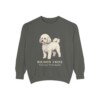 Bichon Frise Latin Sweatshirt, Pepper, front view