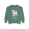 Bichon Frise Sweatshirt, Light Green, front view