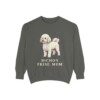 bichon-frise-sweatshirt-mom-pepper Bichon Frise Mom Sweatshirt, Pepper, front view