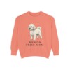 bichon-frise-sweatshirt-mom-terracotta Bichon Frise Mom Sweatshirt, Terracotta, front view