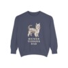 Biewer Terrier Dad Sweatshirt, Denim, front view