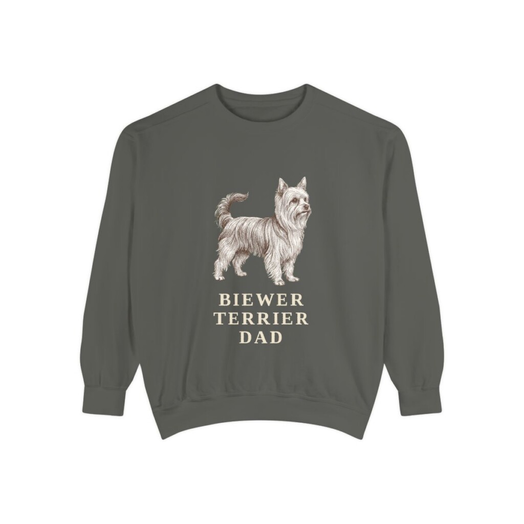 Biewer Terrier Dad Sweatshirt, Pepper, front view