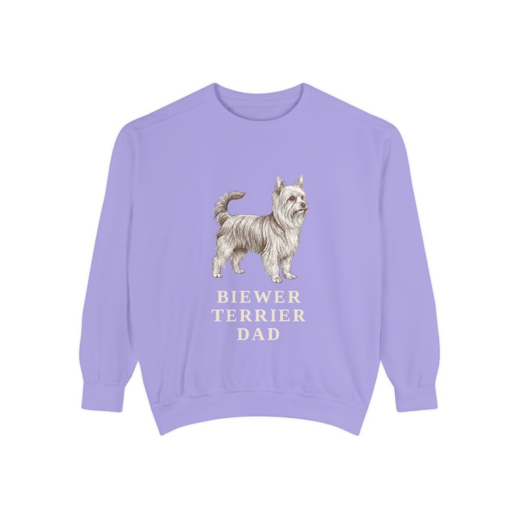 Biewer Terrier Dad Sweatshirt, Violet, front view