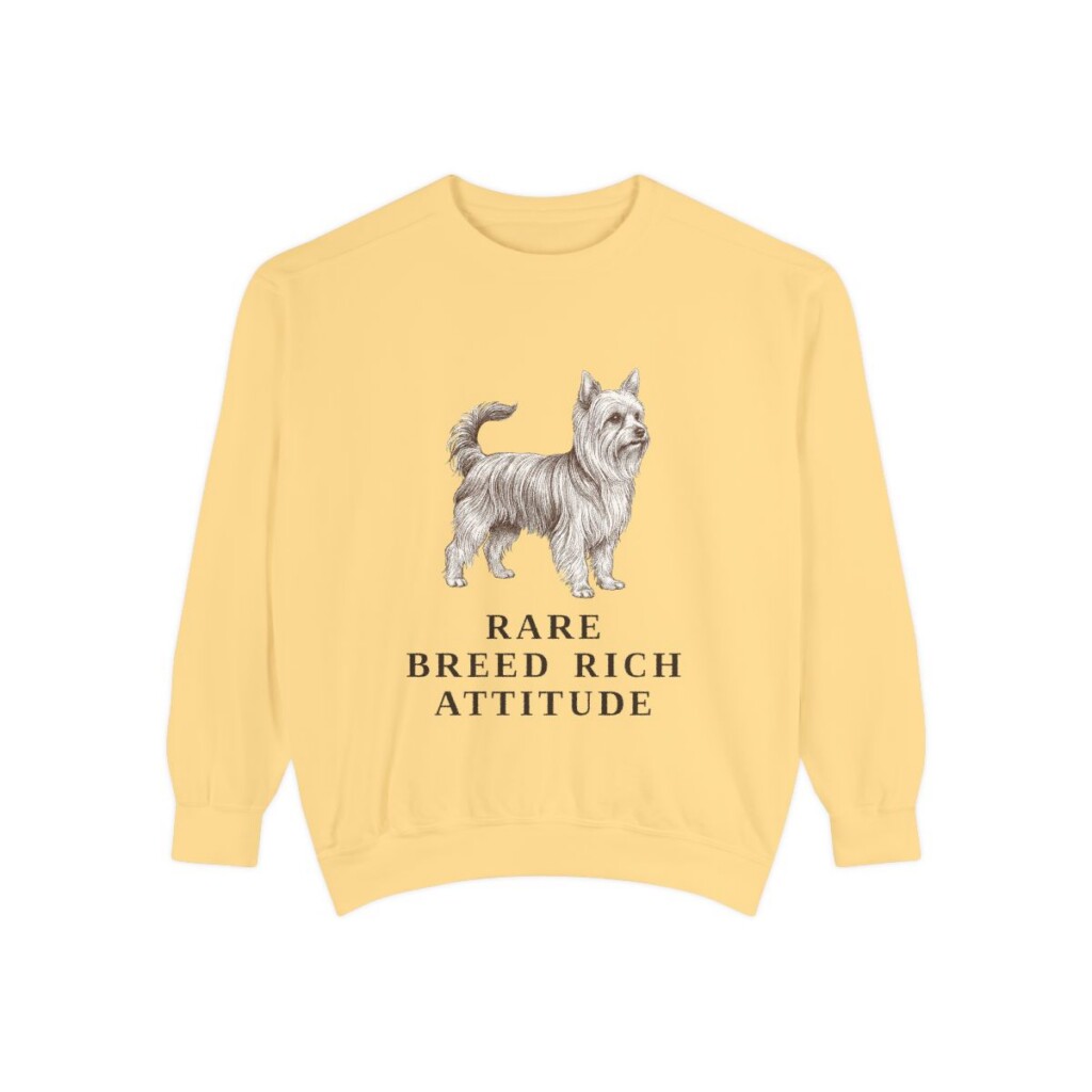 Biewer Terrier Humor Sweatshirt, Butter, front view