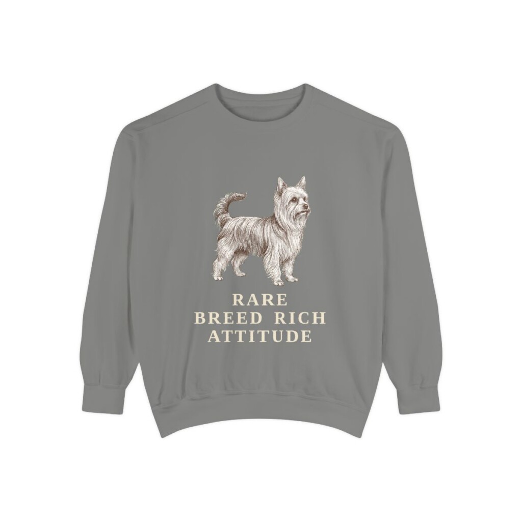 Biewer Terrier Humor Sweatshirt, Grey, front view