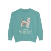 Biewer Terrier Humor Sweatshirt, Seafoam, front view