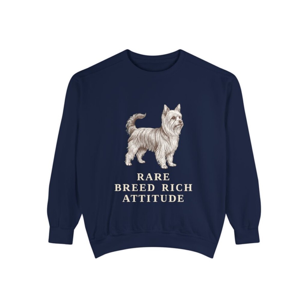 Biewer Terrier Humor Sweatshirt, True Navy, front view