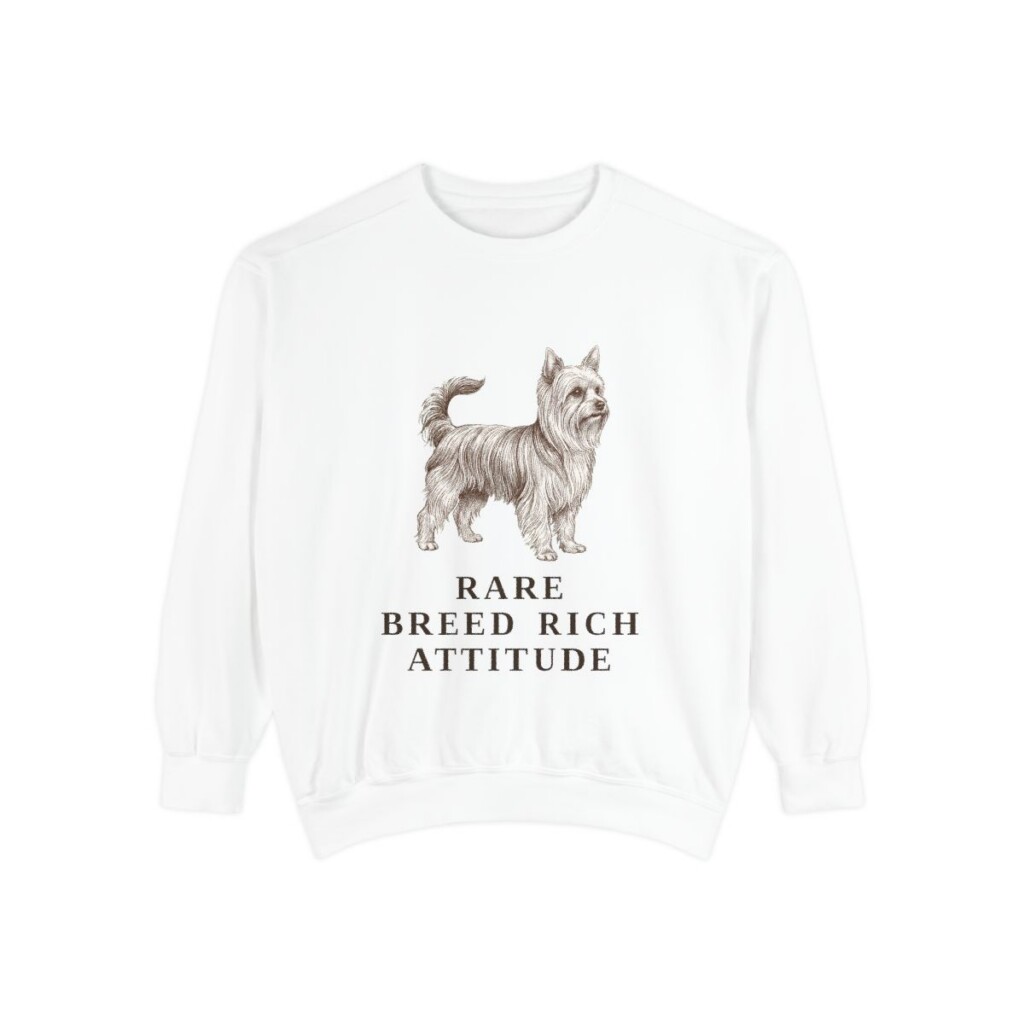 Biewer Terrier Humor Sweatshirt, White, front view