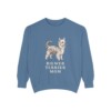Biewer Terrier Mom Sweatshirt, Blue Jean, front view
