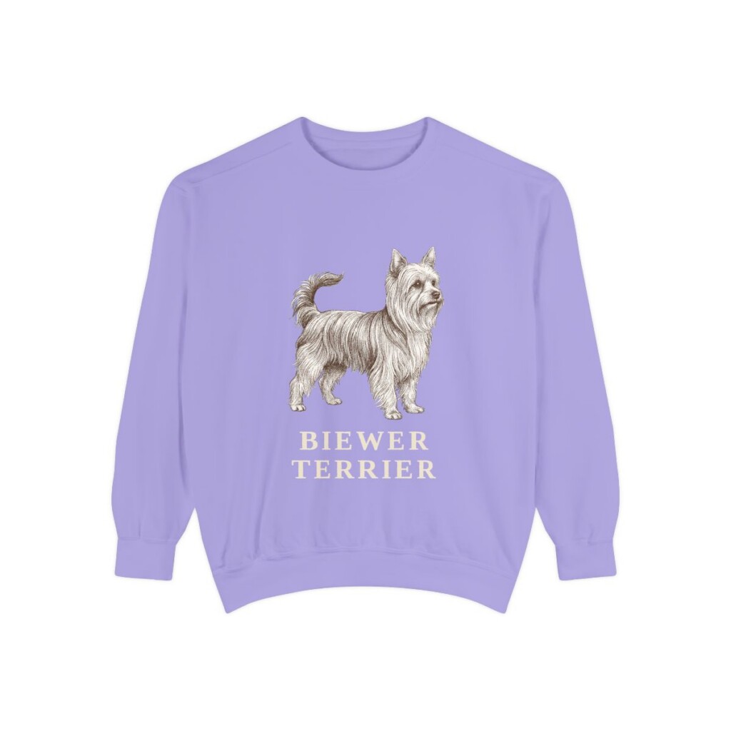 Biewer Terrier Sweatshirt, Violet, front view