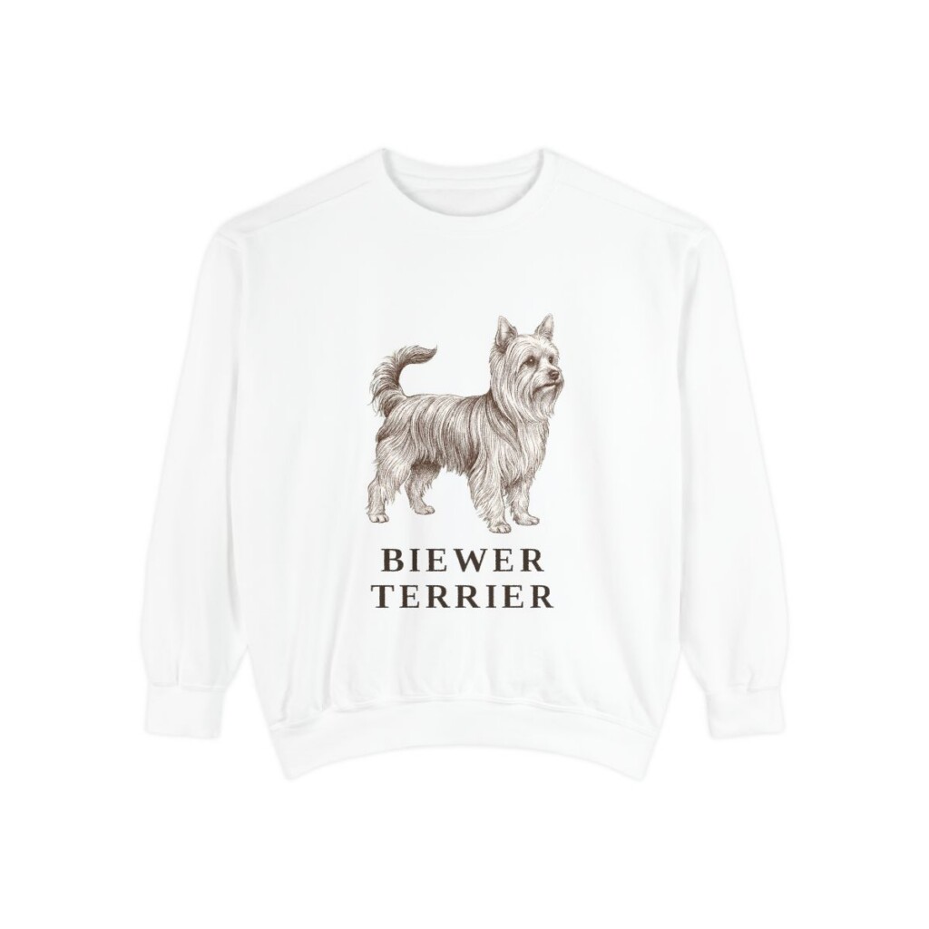 Biewer Terrier Sweatshirt, White, front view