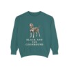 black-and-tan-coonhound-sweatshirt-blue-spruce Black and Tan Coonhound Sweatshirt, Blue Spruce, front view