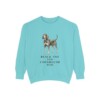 Black and Tan Coonhound Dad Sweatshirt, Chalky Mint, front view