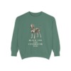 Black and Tan Coonhound Dad Sweatshirt, Light Green, front view