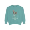 Black and Tan Coonhound Dad Sweatshirt, Seafoam, front view