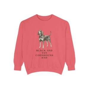 Black and Tan Coonhound Dad Sweatshirt, Watermelon, front view