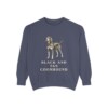 black-and-tan-coonhound-sweatshirt-denim Black and Tan Coonhound Sweatshirt, Denim, front view
