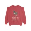 Black and Tan Coonhound Humor Sweatshirt, Crimson, front view