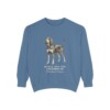 Black and Tan Coonhound Latin Sweatshirt, Blue Jean, front view