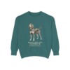 Black and Tan Coonhound Latin Sweatshirt, Blue Spruce, front view