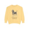 Black and Tan Coonhound Latin Sweatshirt, Butter, front view
