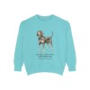 Black and Tan Coonhound Latin Sweatshirt, Chalky Mint, front view