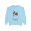 Black and Tan Coonhound Latin Sweatshirt, Chambray, front view