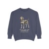 Black and Tan Coonhound Latin Sweatshirt, Denim, front view