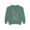 Black and Tan Coonhound Latin Sweatshirt, Light Green, front view