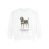 Black and Tan Coonhound Latin Sweatshirt, White, front view